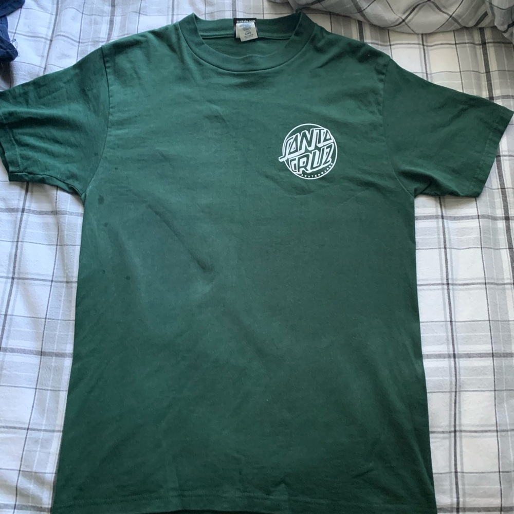 Santa Cruz Men's Green Short Sleeve Graphic Logo T-shirt Size S